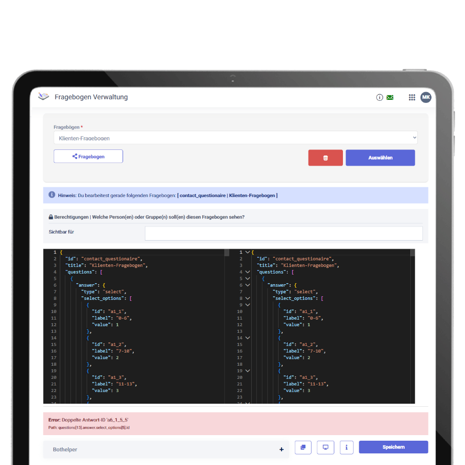 planB Suite Fragebogen Editor